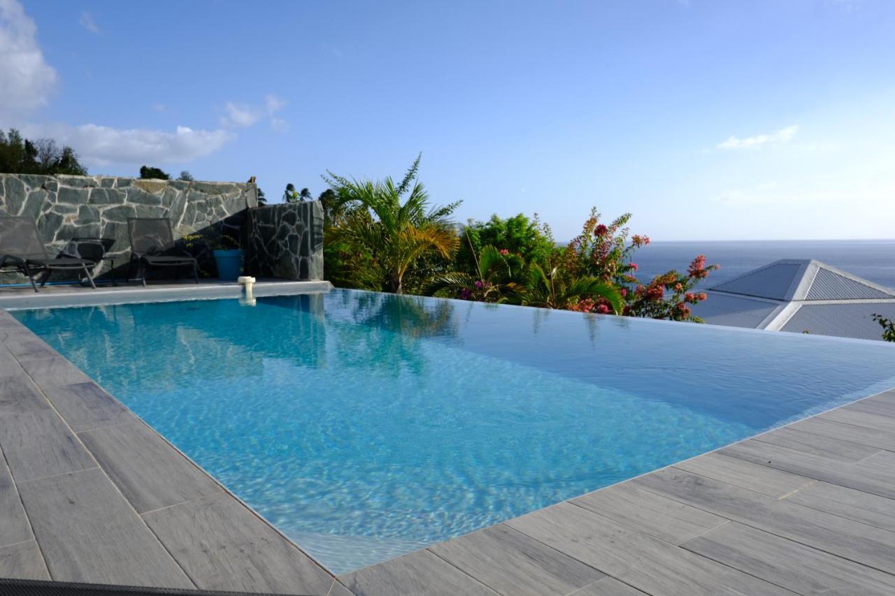 Sunset Palm - Villa Creole Avec Piscine Face Au Coucher De Soleil Et A La Reserve Cousteau Bouillante Luaran gambar